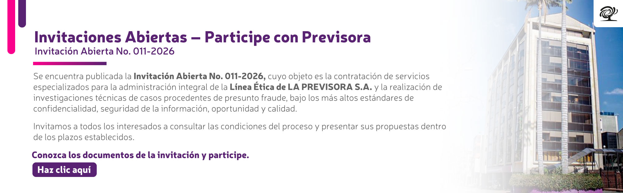 Invitación Abierta No. 011-2026